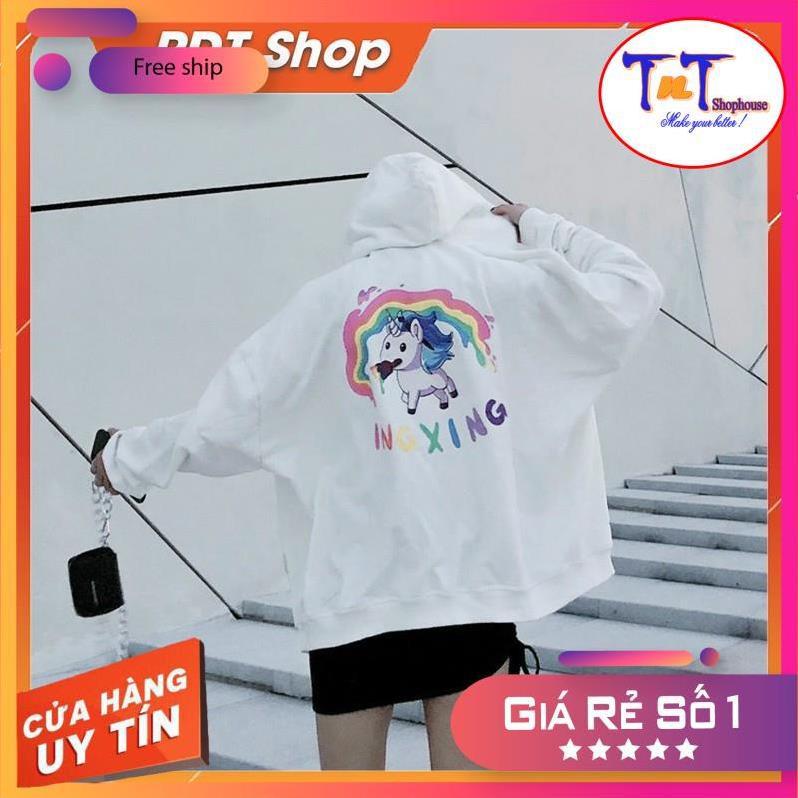 KN09 ÁO NỈ UNISEX DÂY KÉO INGXING CẦU VỒNG THỜI TRANG CAO CẤP