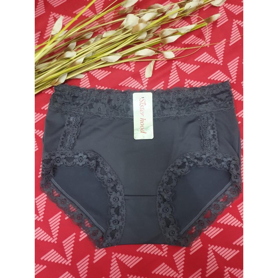 Quần lót nữ nhập khẩu Thái Lan thun lạnh viền ren form lớn FREESIZE 55-68KG , có gen nhẹ che khuyết điểm