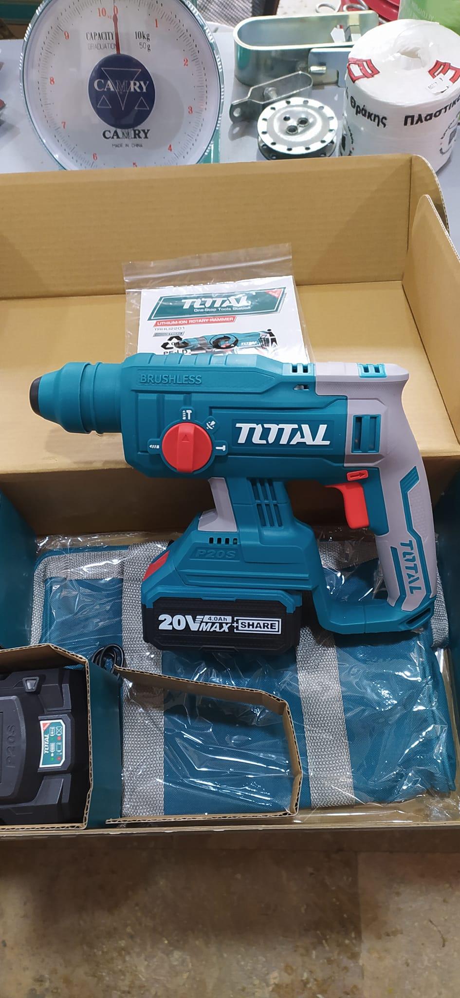 MÁY KHOAN ĐỤC DÙNG PIN 20V TOTAL TRHLI22012 - HÀNG CHÍNH HÃNG