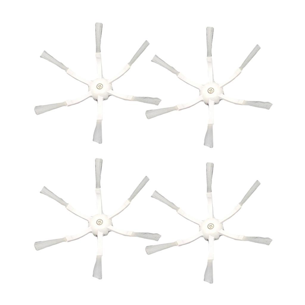 4 Pcs 6-Armed Side Brush Replacement Spare Part Robotic Vacuum Cleaner Accs