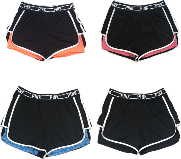 Quần Tập Đùi Pink 2 Lớp Cáo Cấp Cho Nữ