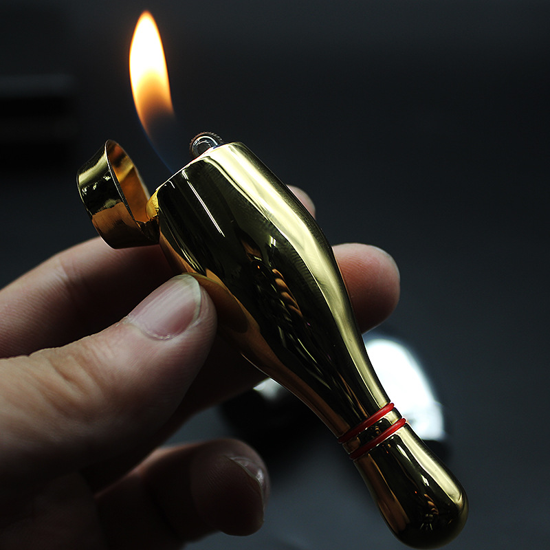 Hột quẹt bật lửa gas đá hình chai Bowling