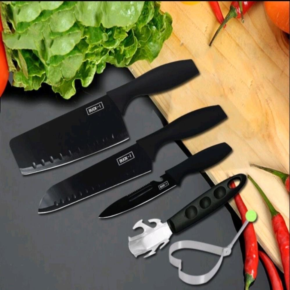 Dao nhà bếp, bộ dao nhà bếp 5 món đa năng ,dao làm bếp sử dụng thực phẩm nhanh gọn , an toàn và tiện lợi cho mọi gia đình
