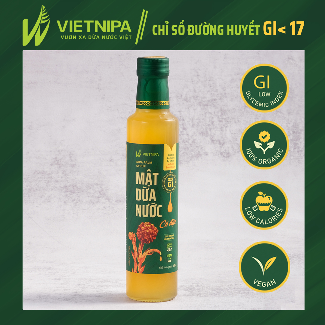 Mật ăn kiêng Vietnipa từ dừa nước 375gr