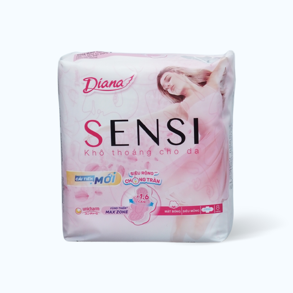 Băng vệ sinh siêu mỏng cánh Diana Sensi (8 miếng/gói)