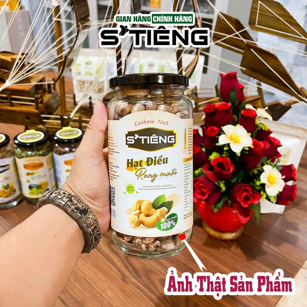 500Gr Hạt Điều Rang Muối STIENG Bình Phước Nguyên Hạt Loại 1 A+ Còn Vỏ Lụa Hủ Thủy Tinh