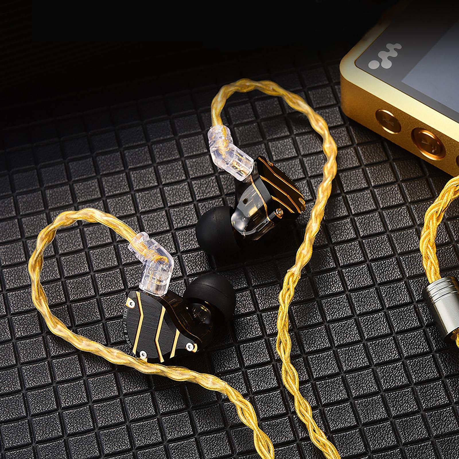 3Pcs Earphone Audio Braided Upgrade Cable 2 Pin 3.5mm for KZ 0.78mm Dia