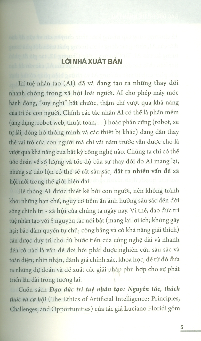 Đạo đức trí tuệ nhân tạo nguyên tắc, thách thức và cơ hội (Sách tham khảo) - bản in 2025