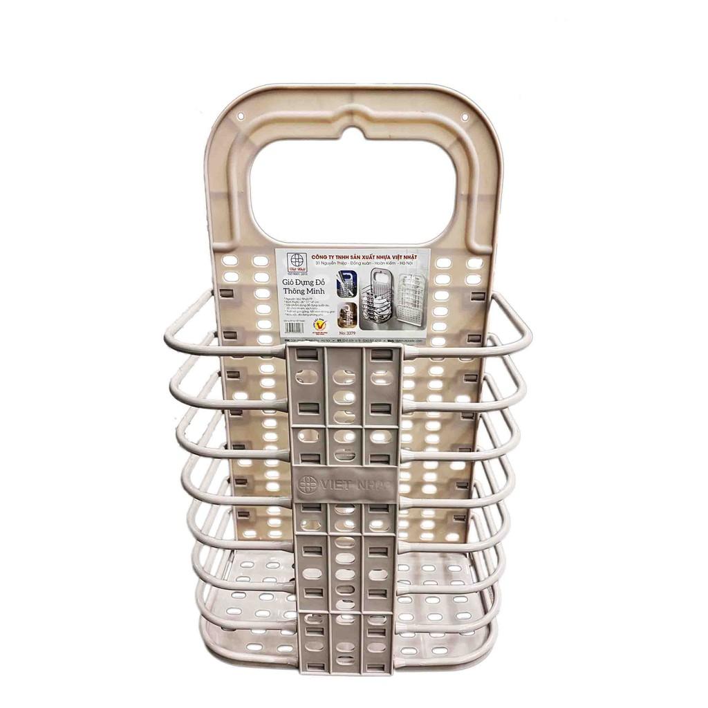 Giỏ đựng quần áo đồ đa năng treo tường gấp gọn tiện ích , rổ treo tường đựng đồ sinh hoạt
