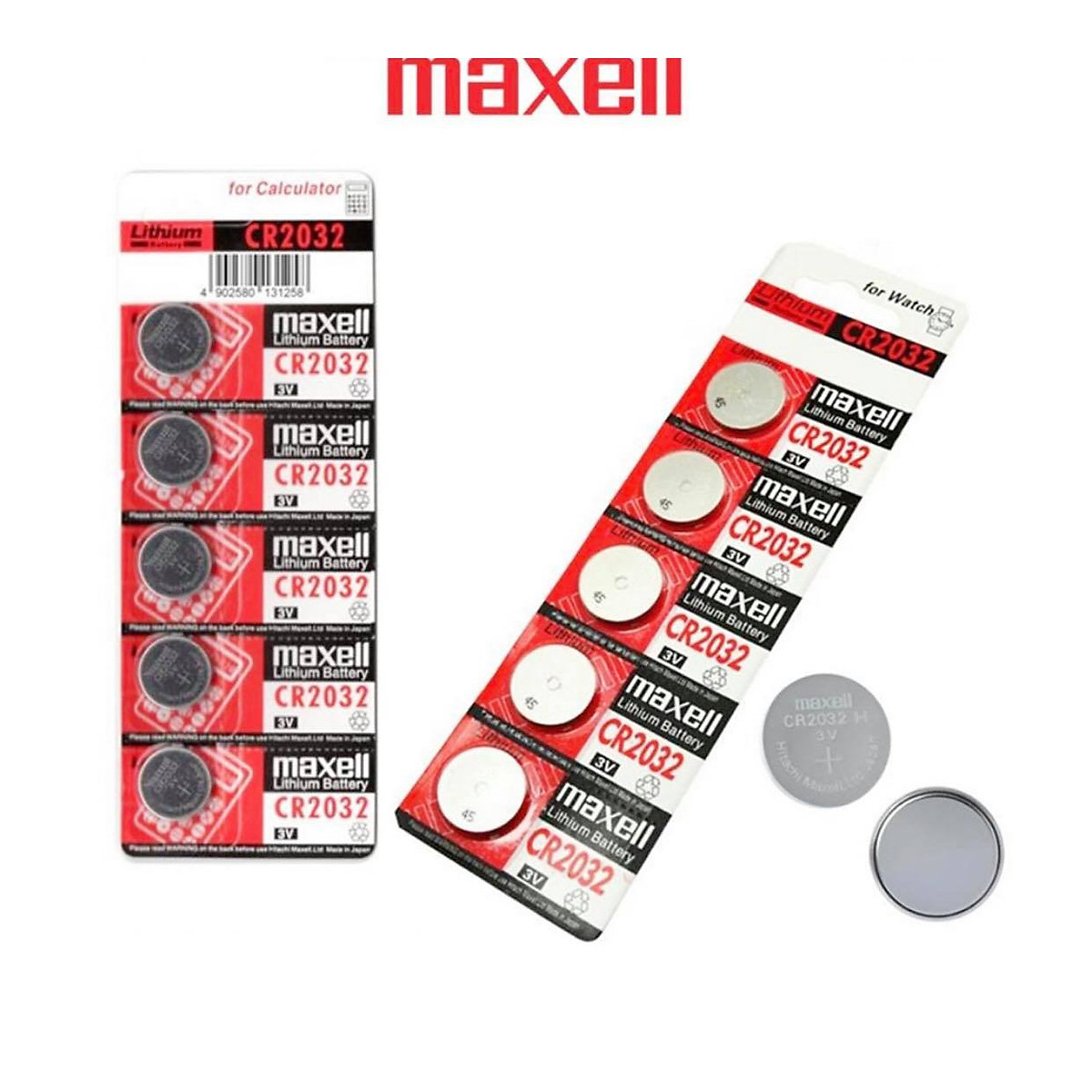 Lithium Battery Maxell CR2032 H 3V with Pins.