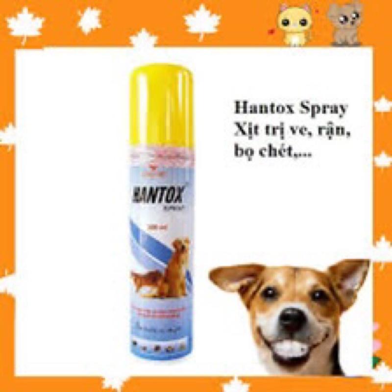 Xịt Hantox Spray diệt bọ chét ve chấy rận ghẻ chó mèo