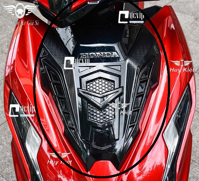 Ốp Chỉ Mũi AirBlade AB 2023 Đời Mới 160cc, 125cc, AirBlade 2020 - 2023 Kiểu 2 Xi Mạ Crom, Carbon, Đen Bóng