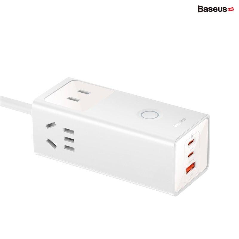 Bộ Sạc Nhanh Tích Hợp Dây ng.uồn Nối Dài Baseus PowerCombo Digital PowerStrip 3AC +1U +2C 40W