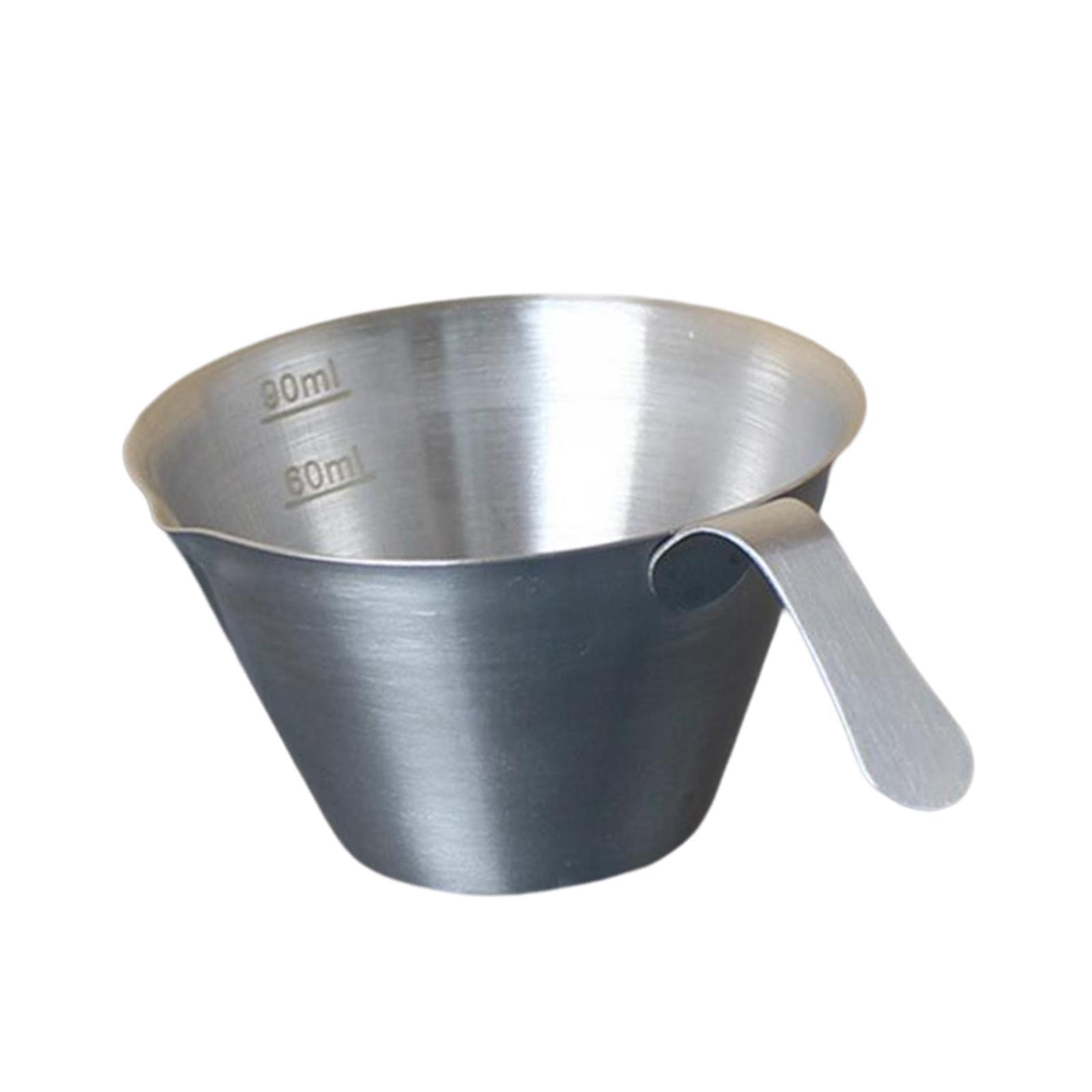 Stainless Steel Espresso Measuring Cup Coffee Mug Bar Drink Mugs for Kitchen