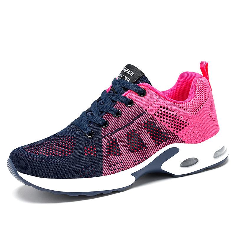 Giày thể thao dành cho phụ nữ Giày sneakers Ladies Ladies Mùa đông Căn hộ chạy giày thoải mái Người phụ nữ Đào tạo toàn diện Sho Colour: blue pink Shoe Size: 38
