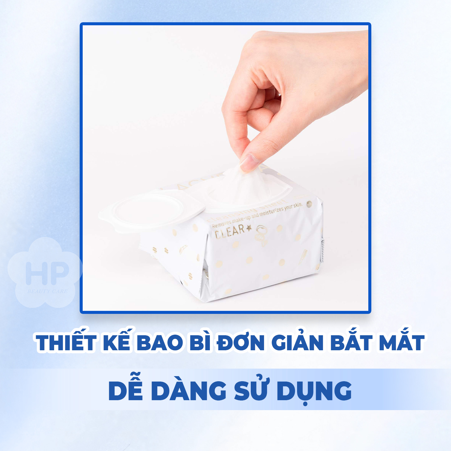 Khăn Giấy Tẩy Trang Lachesca Giúp Dưỡng Trắng Da Softymo Lachesca Cleansing Sheet n Clear 50 Tờ / Hộp