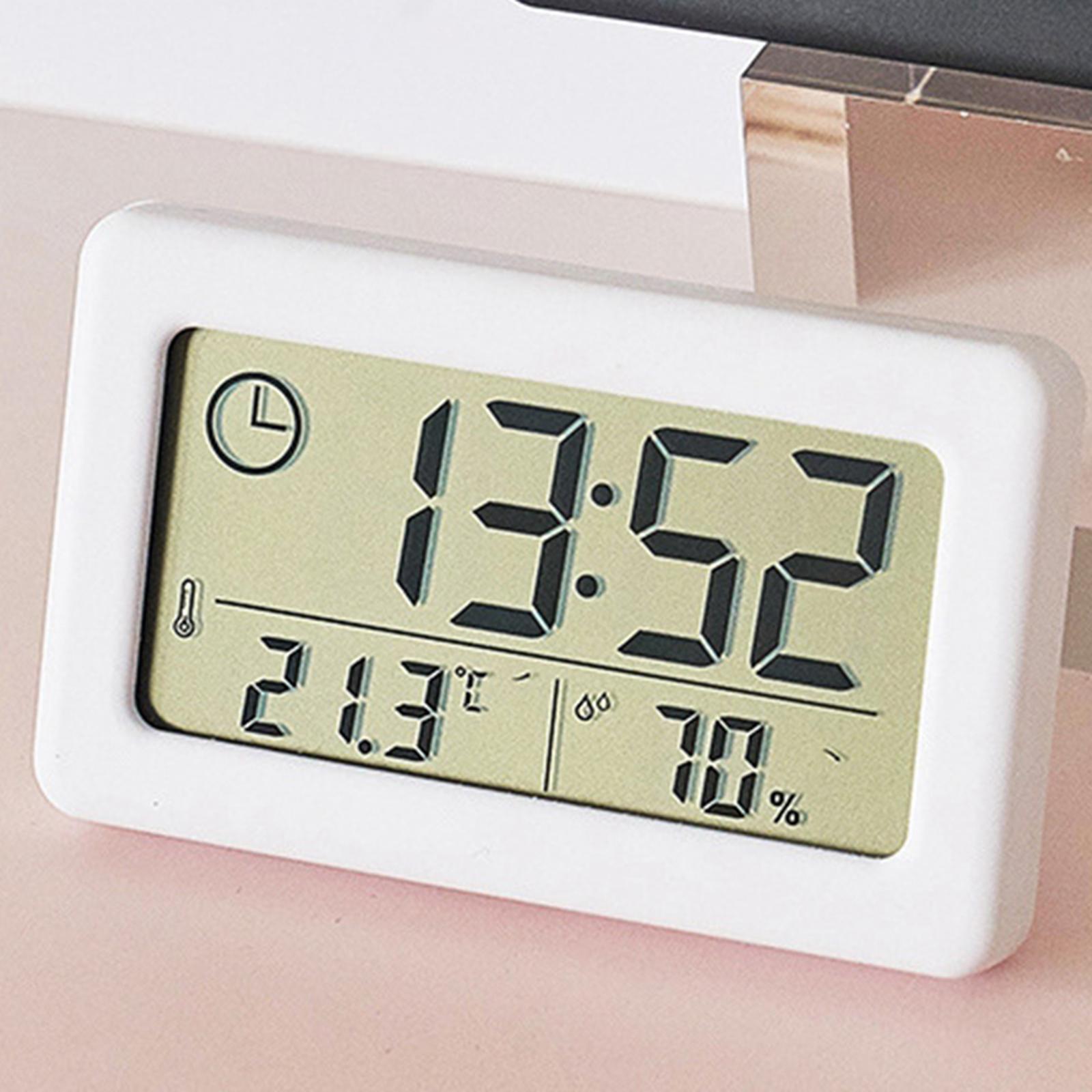 2x Digital Clock Indoor Temperature Hanging Home Desktop Study Room