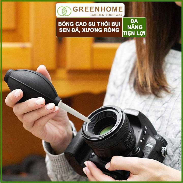 Bóng Cao Su Thổi Bụi GreenHome, D15xr5cm, Dụng Cụ Làm Vườn, Làm Sạch Cây Sen Đá, Bonsai, Màu Sắc Ngẫu Nhiên