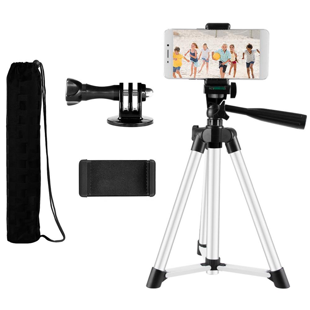 Chân máy chụp ảnh nhẹ Chiều cao 50cm có thể điều chỉnh 1/4 inch Vít cho điện thoại thông minh và máy ảnh DSLR SLR