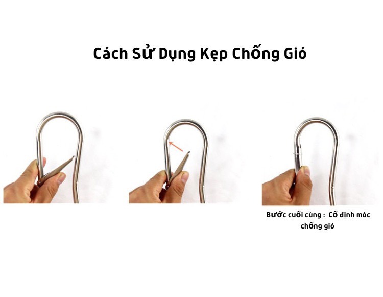 Móc Phơi Đồ Inox 35 Kẹp /16 Kẹp - Móc Chùm Inox