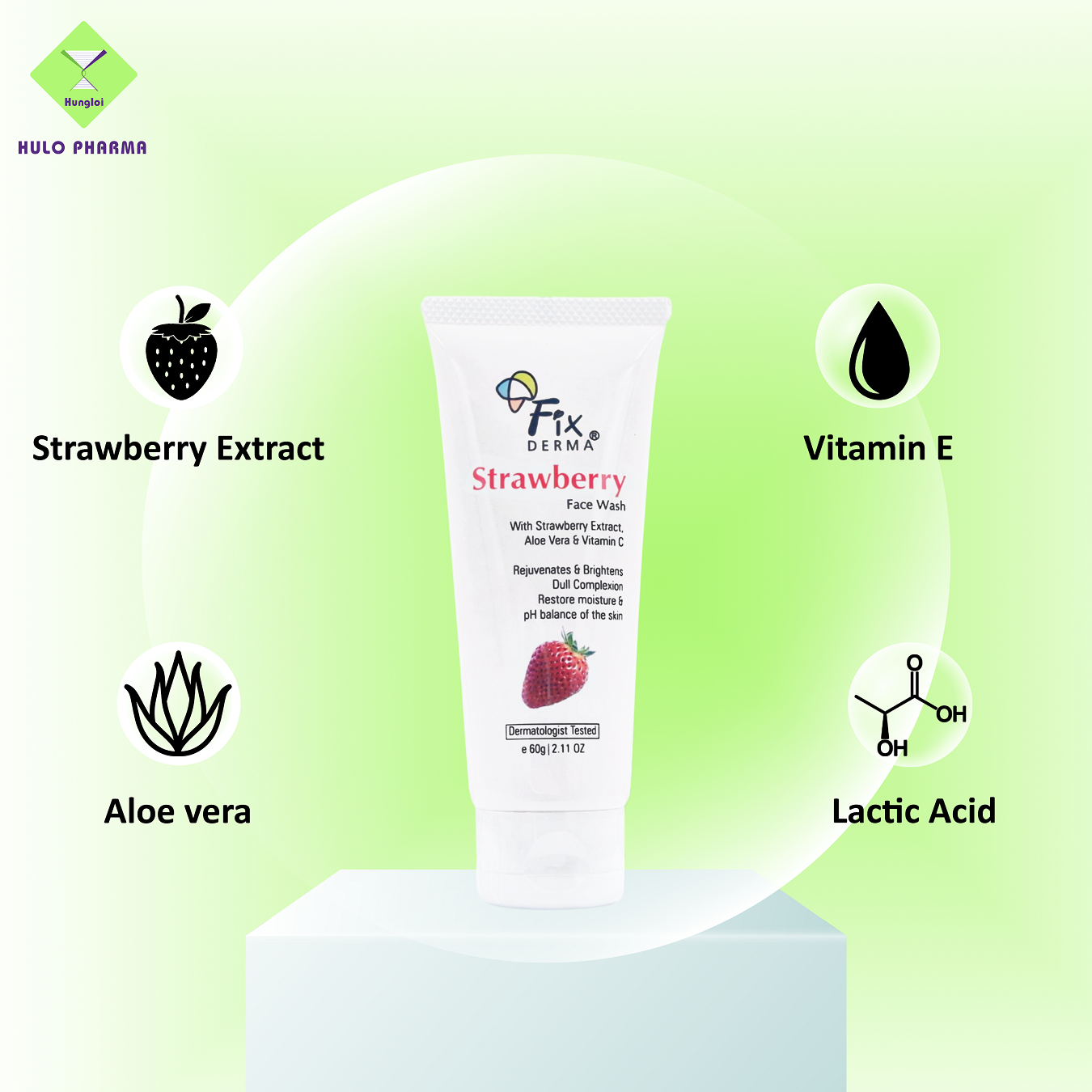 Sữa rửa mặt Fixderma Strawberry Face Wash