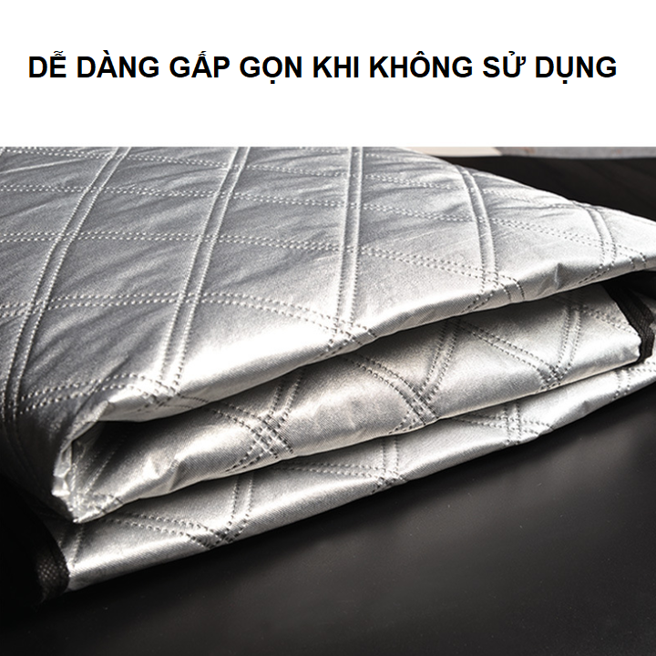 Tấm bạt che nắng kính lái xe ô tô có tai chụp gương chiếu hậu 2 bên A551