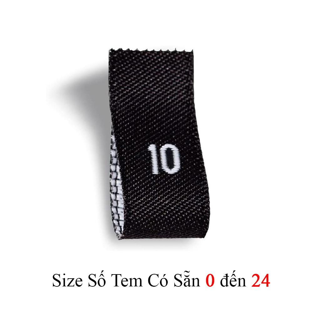 Size Số Tem_nhãn dệt_nhãn mác quần áo_50pcs_Size 0 to 24