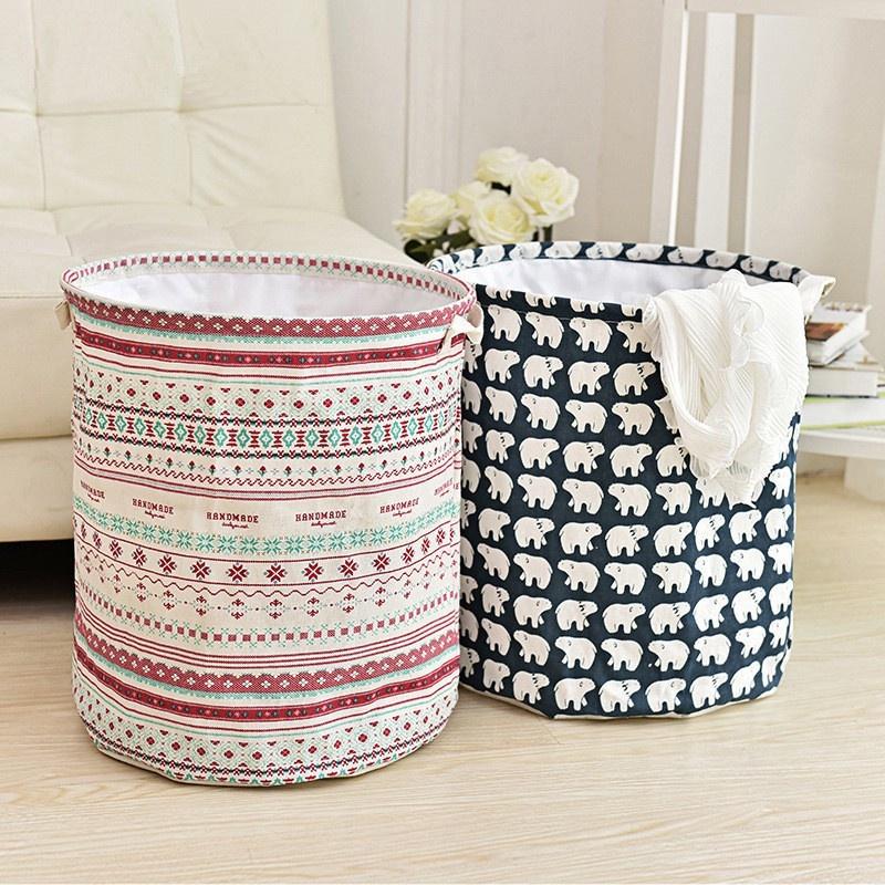 Sọt Vải Đựng Đồ Có Thể Gấp Gọn Size Lớn, Giỏ Đựng Quần Áo Đa Năng Vintage Adu79 - NEW