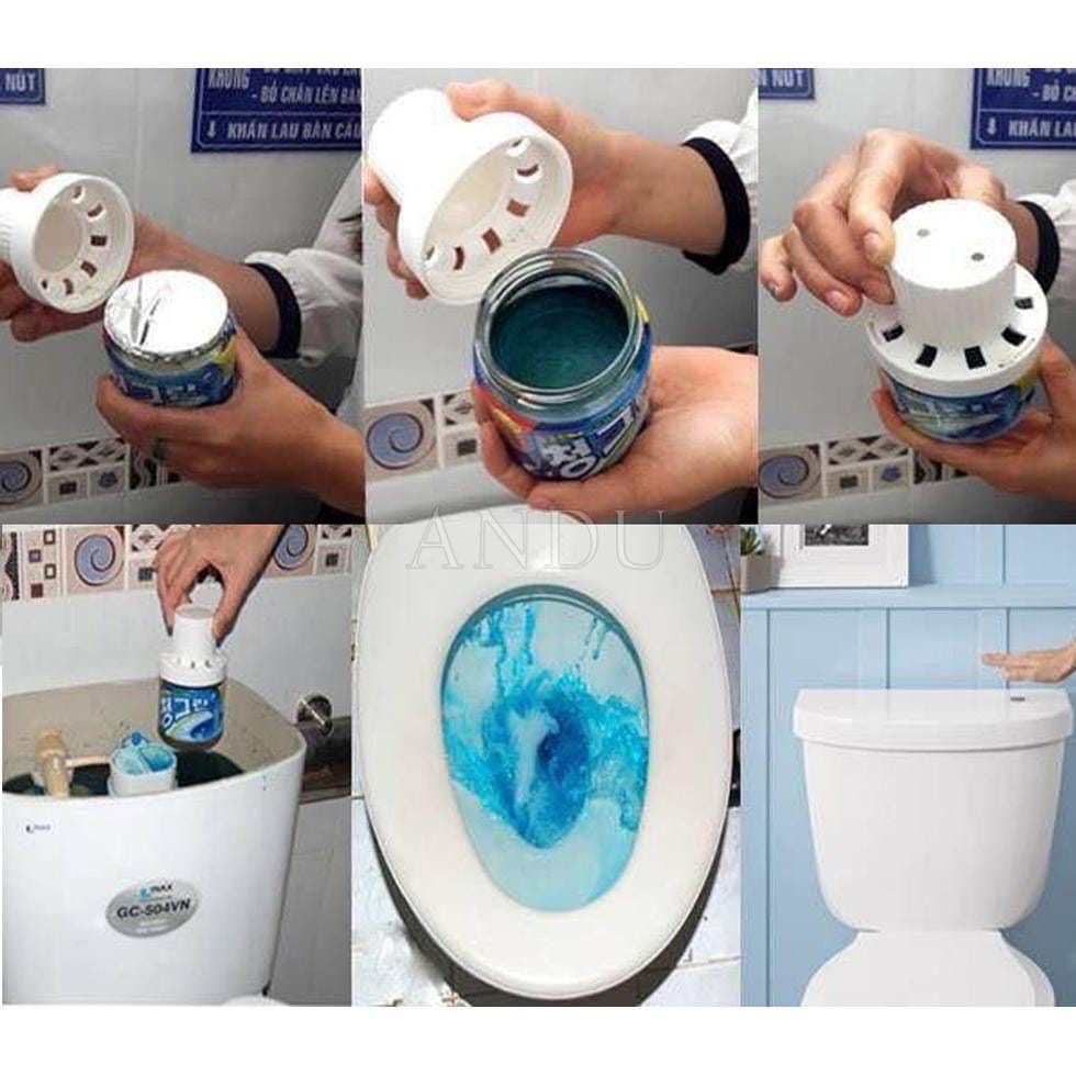 Chai thả tẩy bồn cầu ,lọ thả bồn cầu Hàn Quốc giúp khử mùi bồn cầu , diệt khuẩn , chống tắc nghẽn , phù hợp cho mọi gia đình