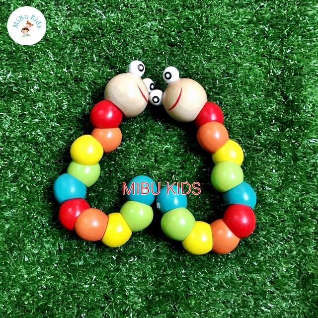 COMBO 2 CON SÂU BẰNG GỖ CHO BÉ TẬP CẦM NẮM loại đẹp