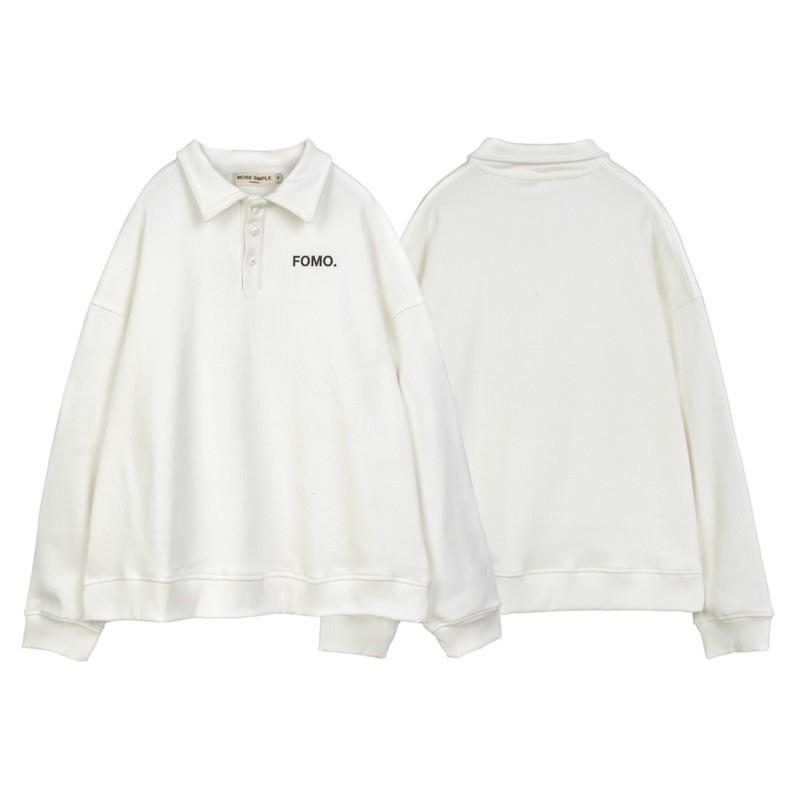 Áo sweater tay dài form rộng POLO FOMO ulzzang (ẢNH THẬT