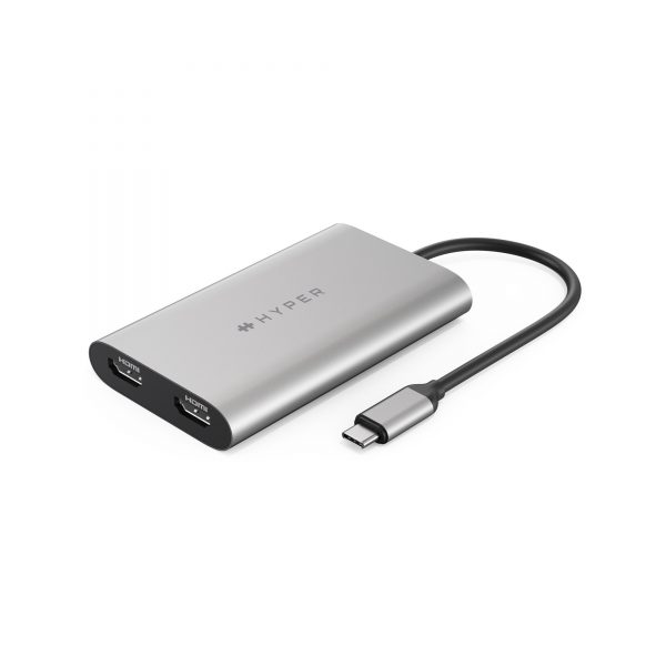 Cổng Chuyển Hyperdrive Dual 4K HDMI ( 2 Màn Hình) USB-C Hub For Macbook M1 HDM1- Hàng Chính Hãng