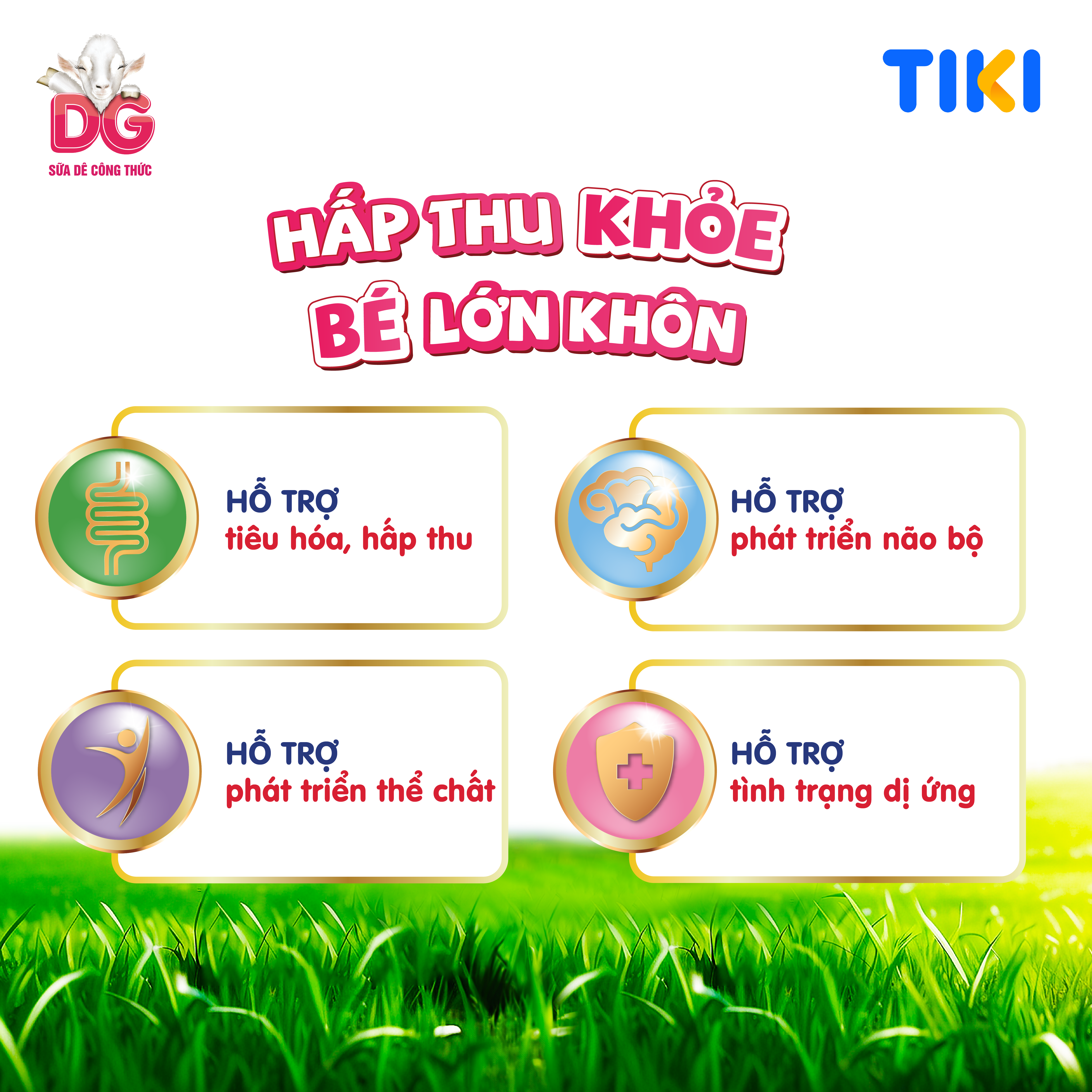 [Tặng Hộp Khăn Giấy] Sữa Dê Công Thức DG-2 800g