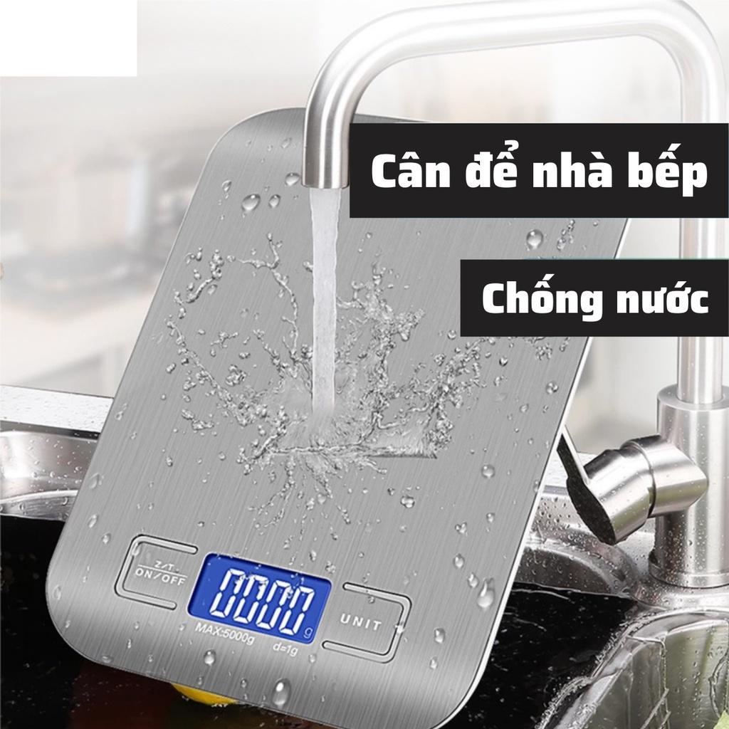 Cân tiểu ly điện tử mini chống nước N6 đinh lượng 1g -5kg cân tiểu li nhà bếp làm bánh pha chế có trừ bì chính xác cao