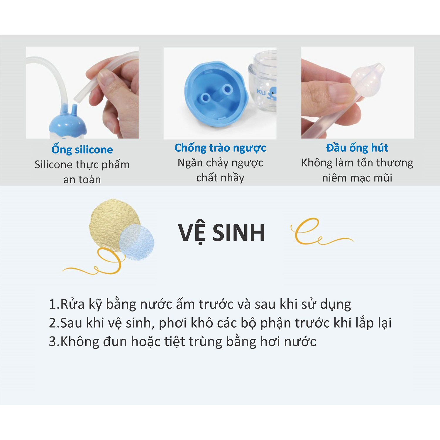 Hút Mũi Dây (Silicone Mềm) cho bé Ku.Ku Duckbill