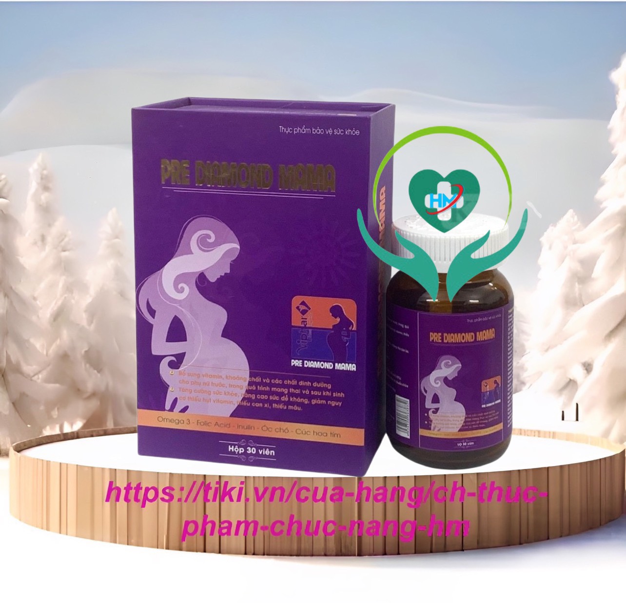 Bổ bà bầu pre diamond mama - Hộp 30 viên, vinaphar