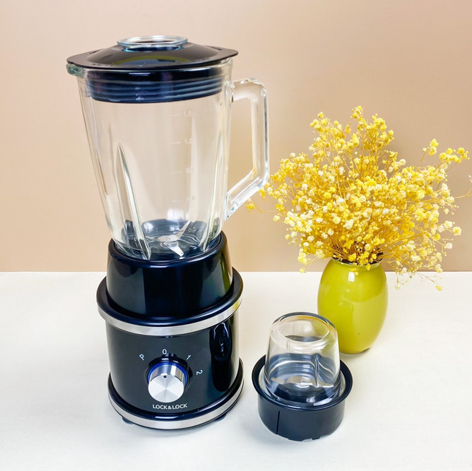Máy xanh sinh tố Lock&amp;Lock High Speed Blender EJM376BLK, 220-240V, 50/60Hz, 600W (Đen) - Hàng chính hãng