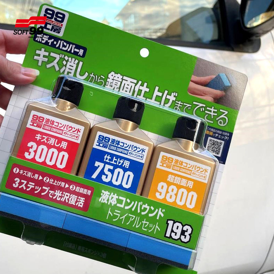 Bộ Lấp Xước Sơn Ôtô 3 Bước Dạng Lỏng Liquid Compound Trial Set - Made In Japan - Hàng Chính Hãng