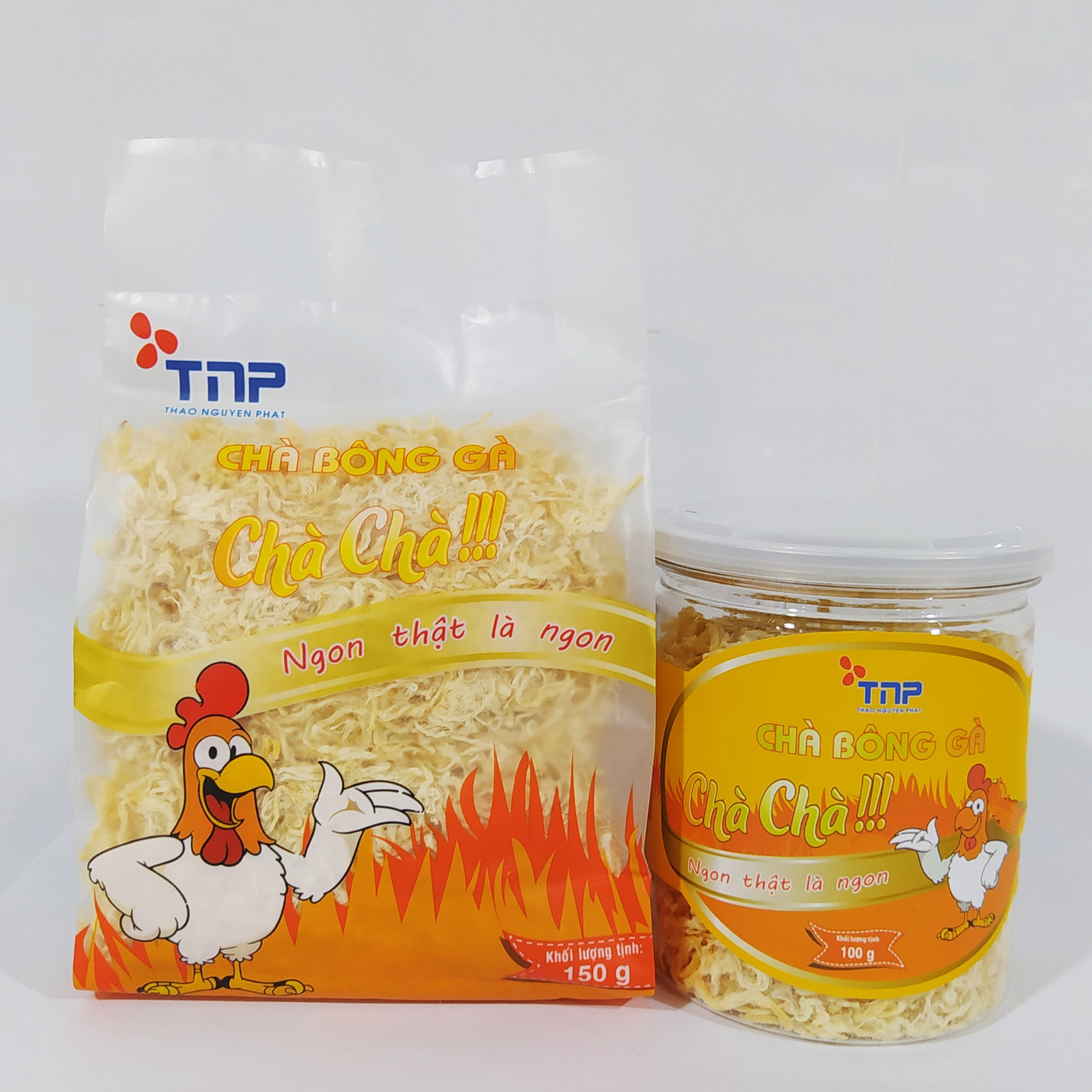 Combo 1 hũ chà bông gà TNP 100g và 1 gói chà bông gà TNP 150g