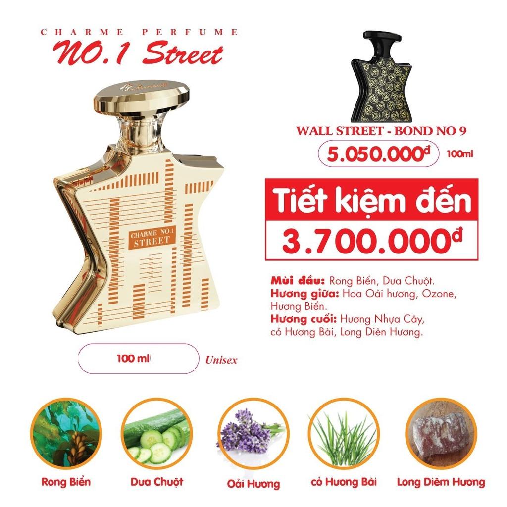 Nước Hoa Chính Hãng CHARME STREET Mang Đến Hình Tượng Tự Do, Hiện Đại Nên Phong Cách Riêng Biệt 100ml