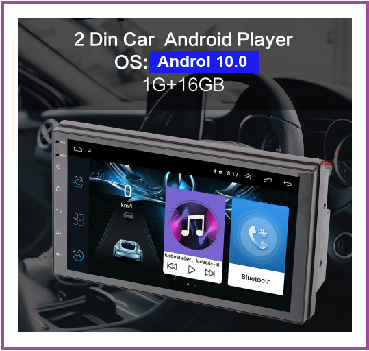 Tặng KHUNG DƯỠNG.Màn Hình Android 7 inch Dùng Cho Các Dòng Xe Toyota, Hyundai, Nissan, Kia RAM 1Gb ROM 16Gb.Tích Hợp Wifi, GPS, USB - Có Hỗ Trợ Tiếng Việt