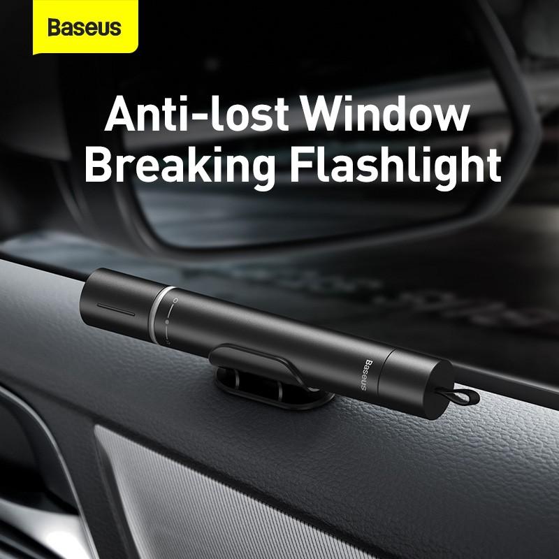 Búa thoát hiểm ô tô phá kính và đèn pin LED Baseus Savior Window Breaking Flashlight (CRSFH-B01)- Hàng chính hãng.