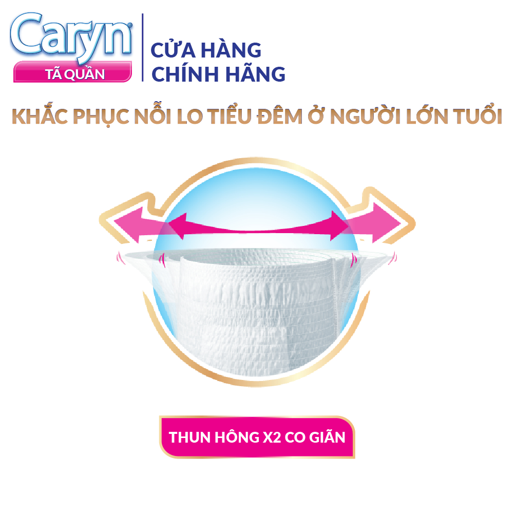 Tã quần người lớn Caryn Mỏng nhẹ XL24+2
