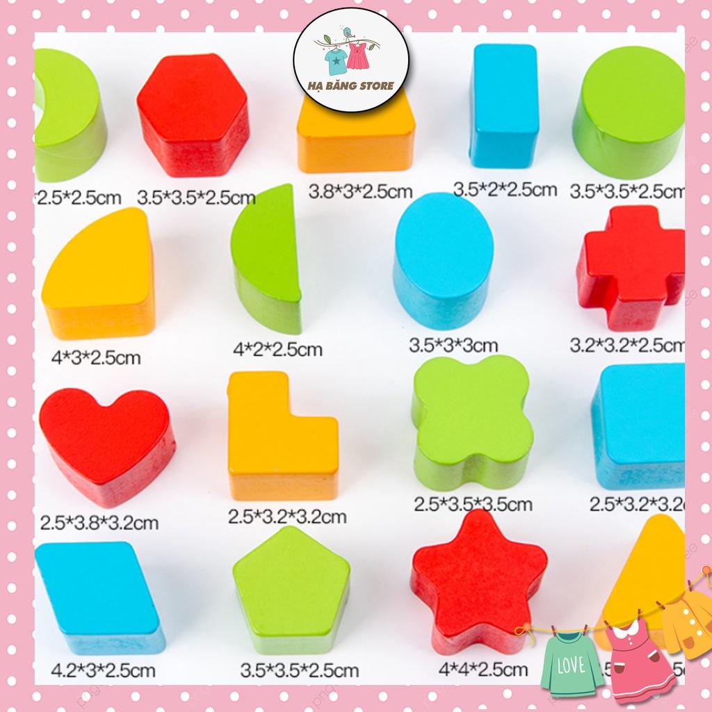 Đồ Chơi Giáo Dục Sớm | Xe Thả Gỗ Hình Học Đồ Chơi Cho Bé