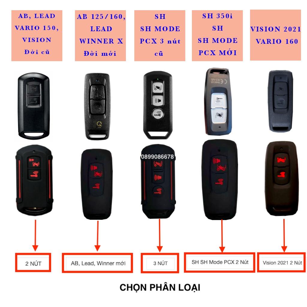 Bọc Chìa Khoá SmartKey Dành Cho Xe Máy SH, SH mode, AirBlade / AB, Vision, Lead, PCX, Vario 150, Click - Cao Su Silicon Remote