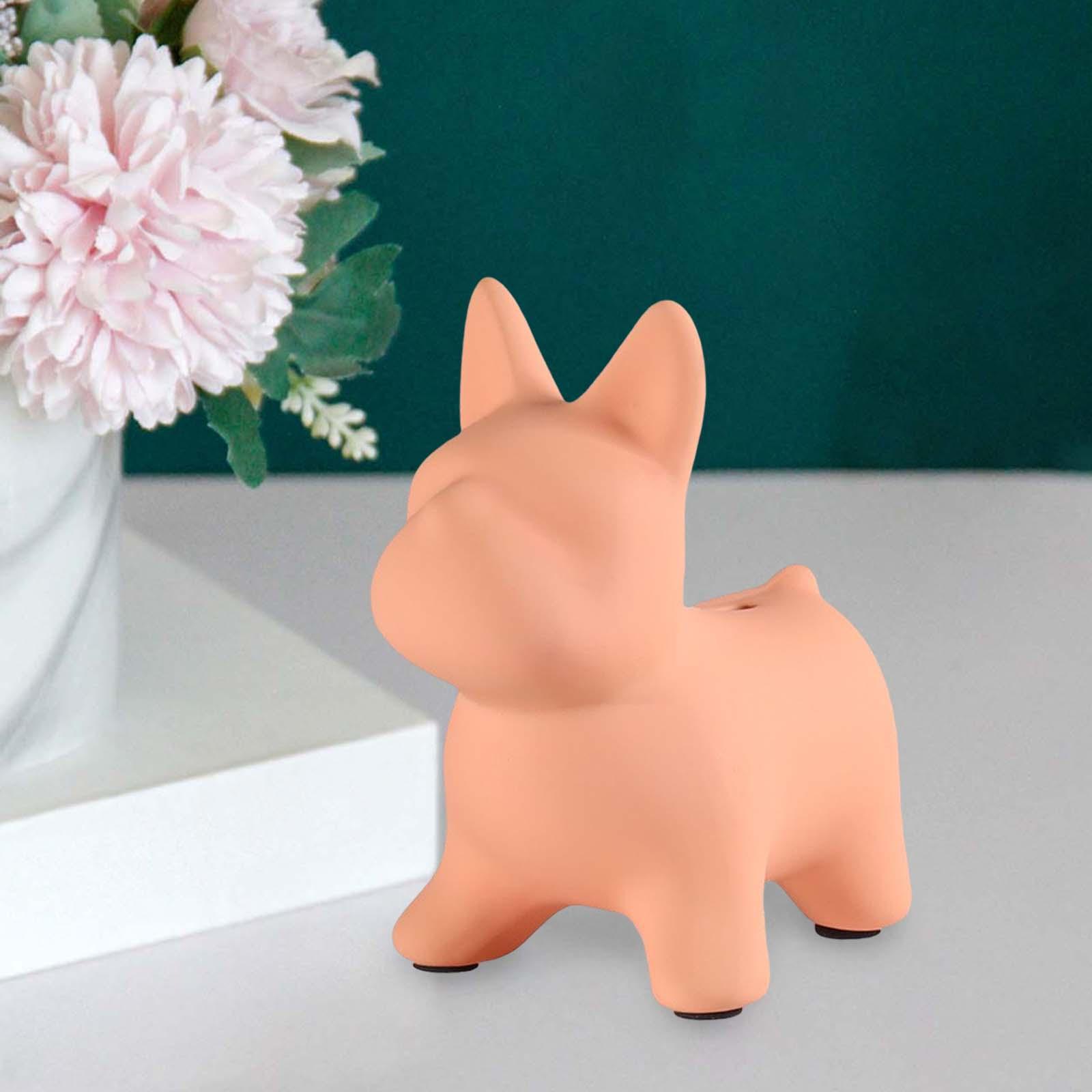 Cute Dog Piggy Bank Statue Figurine for Girls Boys Decoration New Year Gift