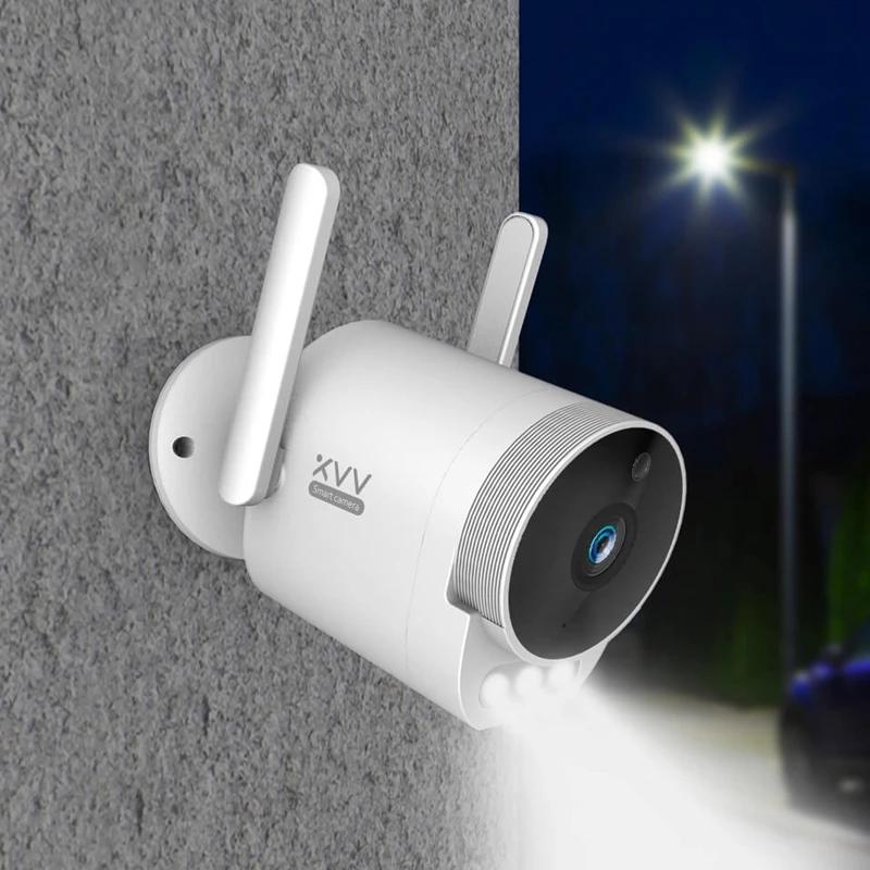 Xiaovv Camera ngoài trời 2K Pro 1296p HD Máy ảnh WiFi WiFi 150 ° Góc rộng IP65 Tầm nhìn ban đêm