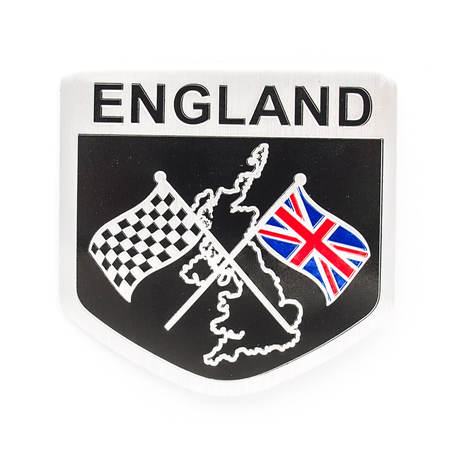 Sticker hình dán metal cờ Anh - miếng lẻ - Khiên Sport 5x5cm