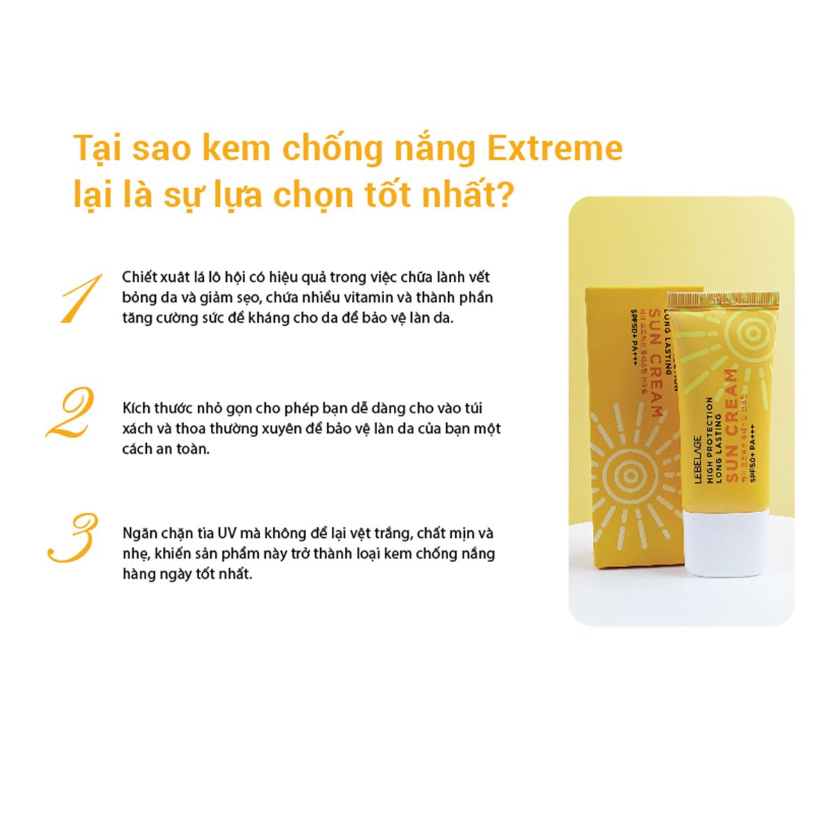 Kem Chống Nắng Lebelage High Protection Extreme Sun Cream Spf50+Pa+++ 30ml