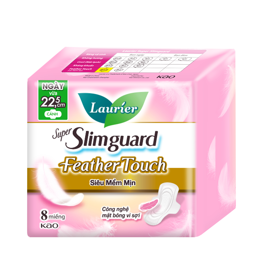 Quà Merries - BVS Laurier 8 miếng 22,5cm Siêu Mềm Mịn